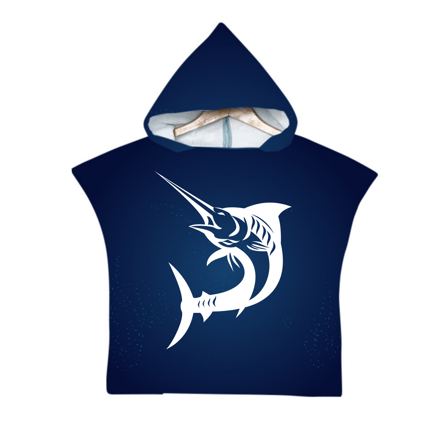 Kids Poncho Towel - Customised - Navy Blue