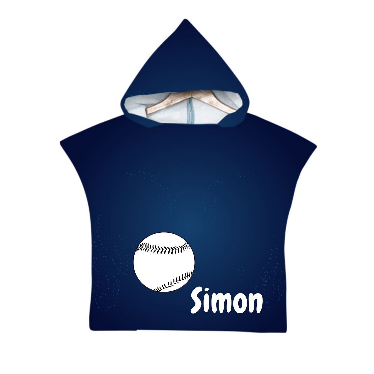 Kids Poncho Towel - Customised - Navy Blue