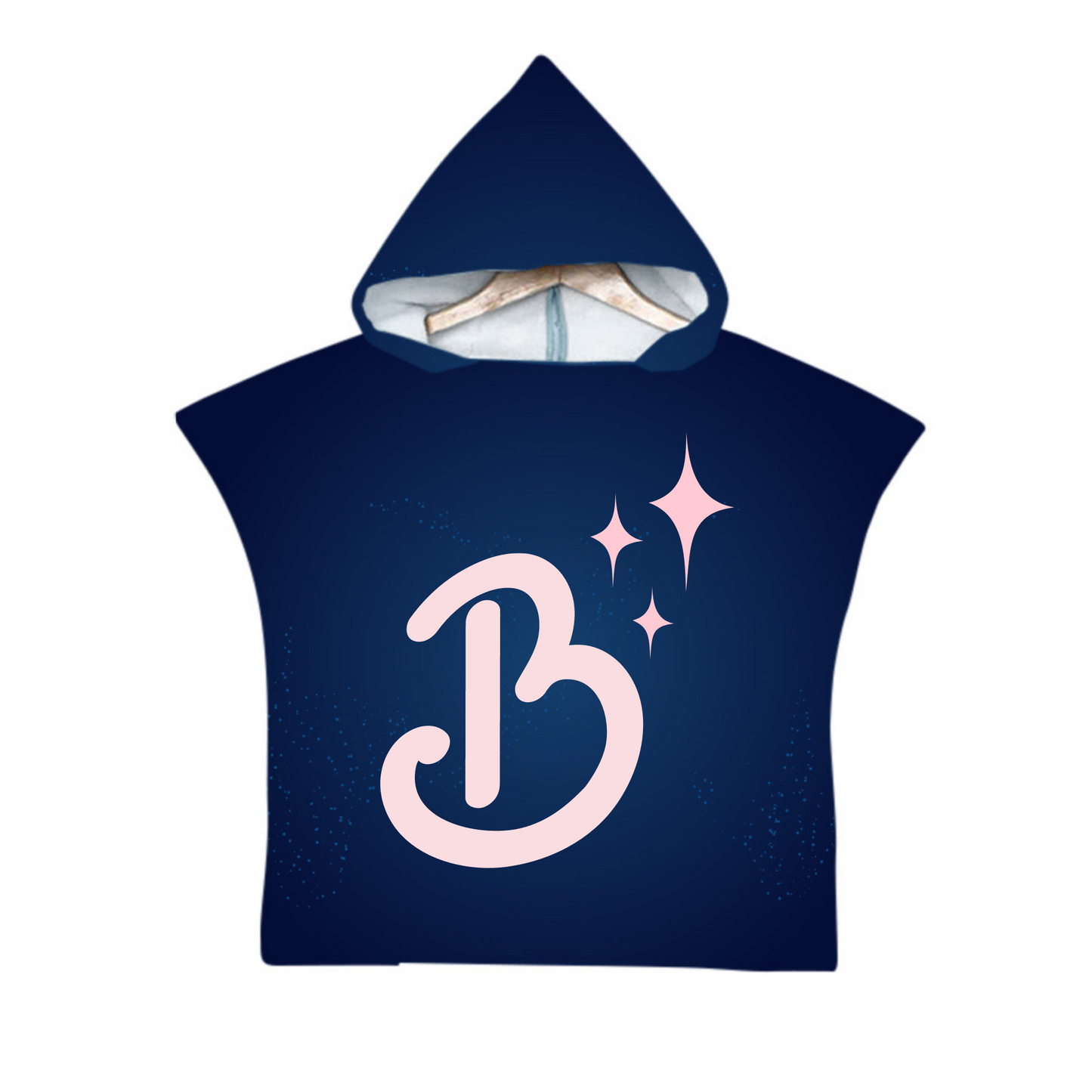 Kids Poncho Towel - Customised - Navy Blue