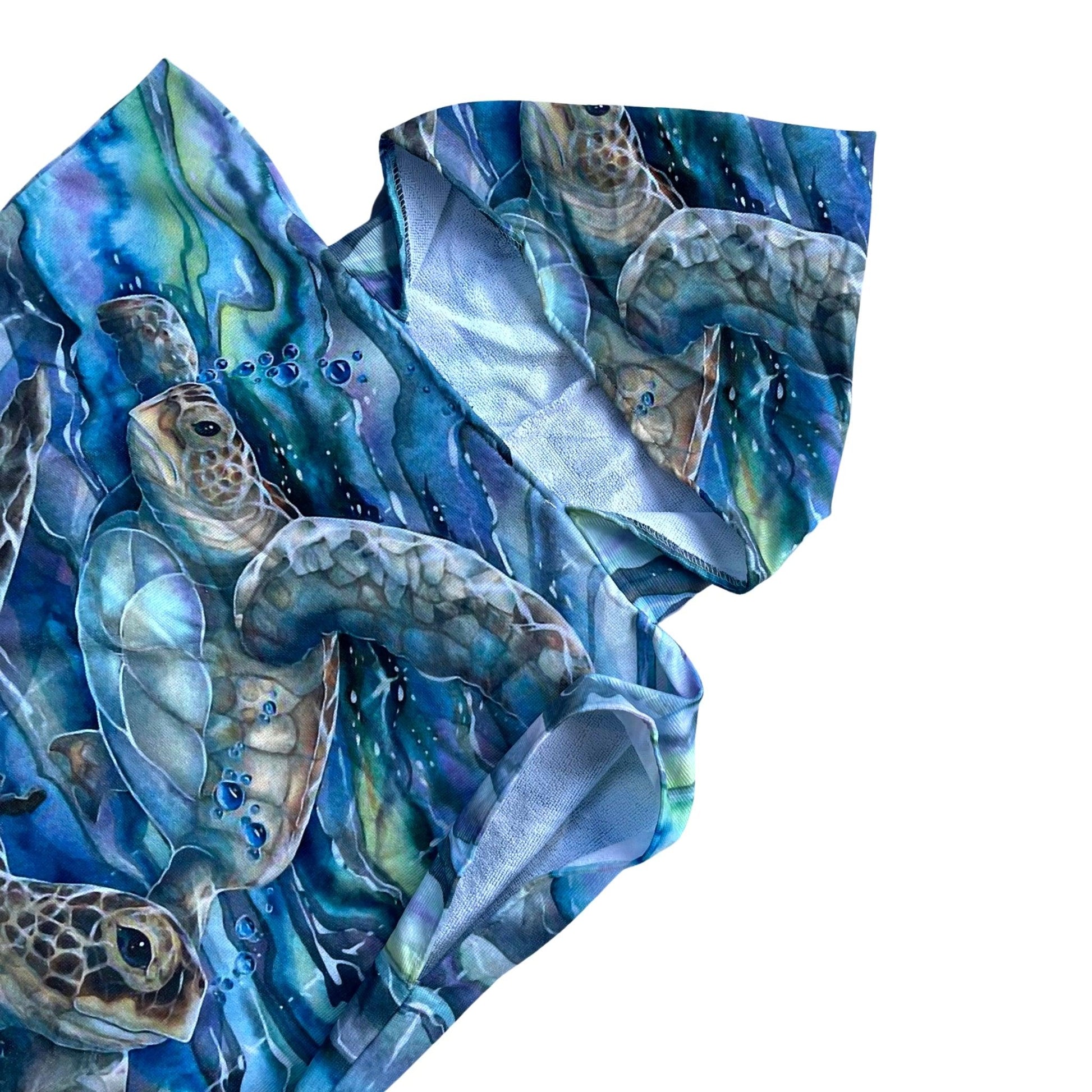 Adult Poncho Towel - Turtle Aquarell - Dropbear Outdoors