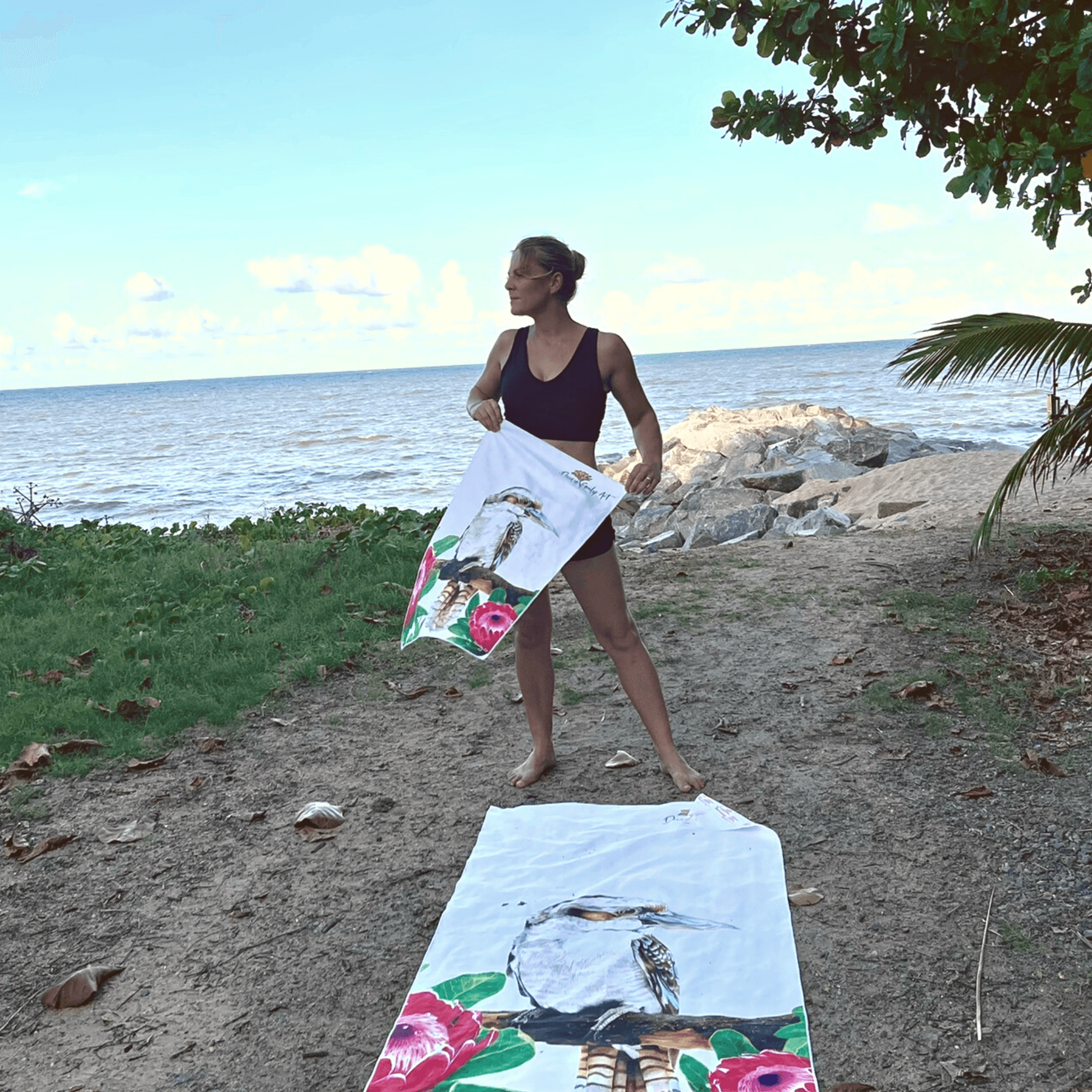 Combo Beach and Sports Towel - King of the Bush from Daisy Emily Art - Dropbear Outdoors