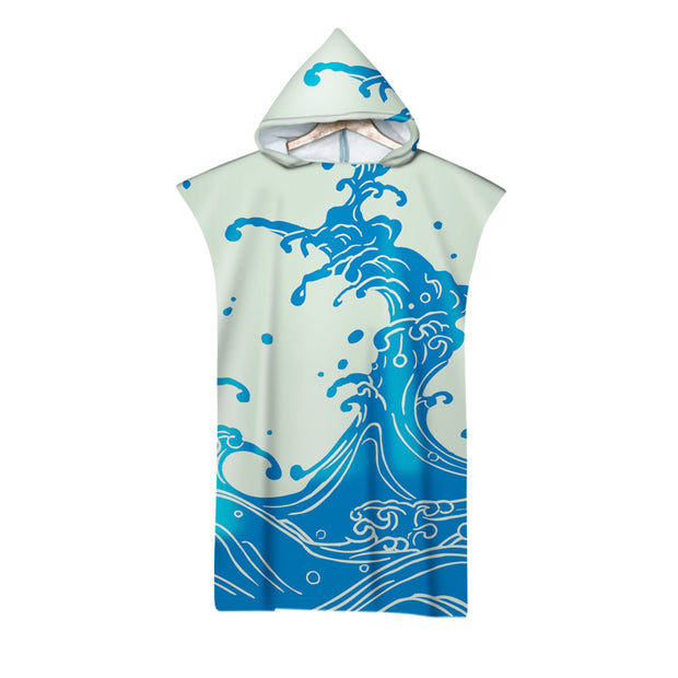 Adult Poncho Towel - The Wave