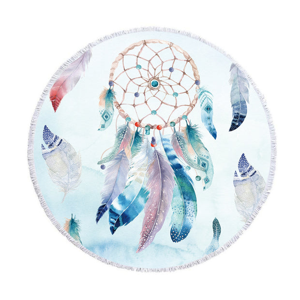 Round Beach Towel -  Dreamcatcher