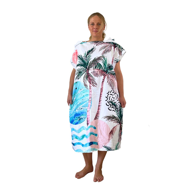 Adult Poncho Towel - Tropical Dream