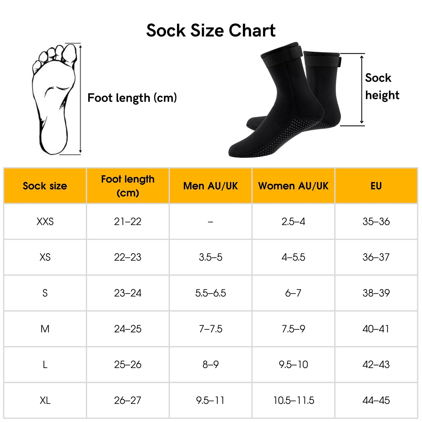 Customisable Neoprene Fin Socks - Your Logo, Your Slogan