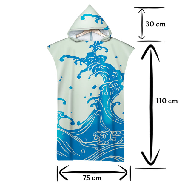 Adult Poncho Towel - The Wave