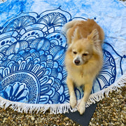 Round Beach Towel - Azure Elegance