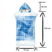 Adult Poncho Towel - Azure Wave