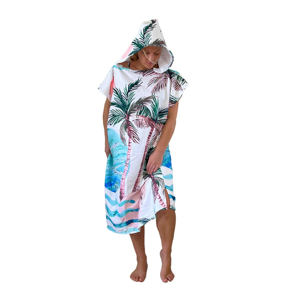 Adult Poncho Towel - Tropical Dream