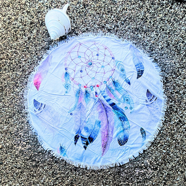 Round Beach Towel -  Dreamcatcher