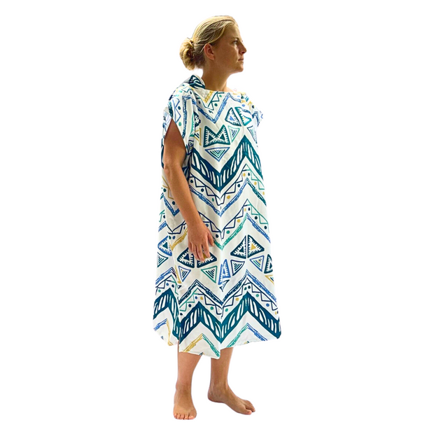 Adult Poncho Towel, Changing Towel, Surf Poncho Blue Dream Pattern