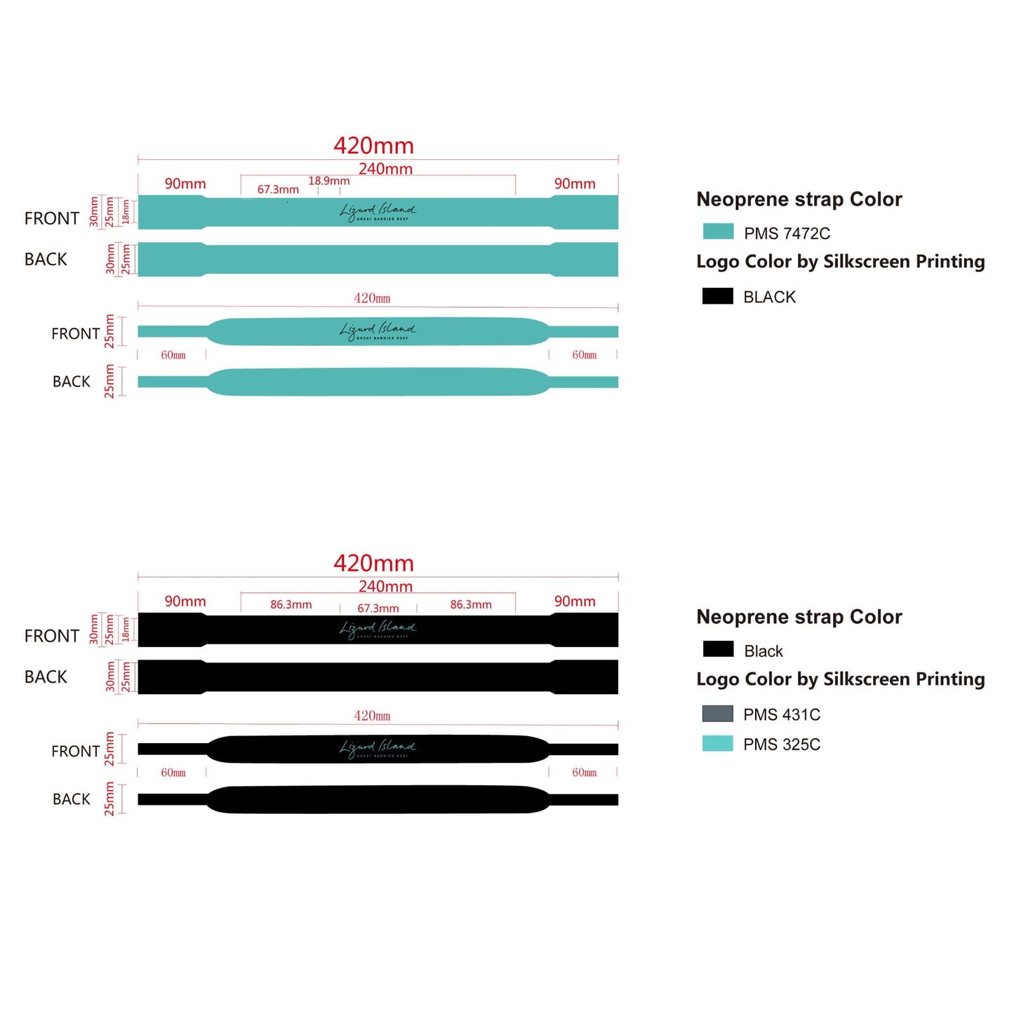 Customisable Neoprene Sunglass Straps - Your Logo, Your Slogan
