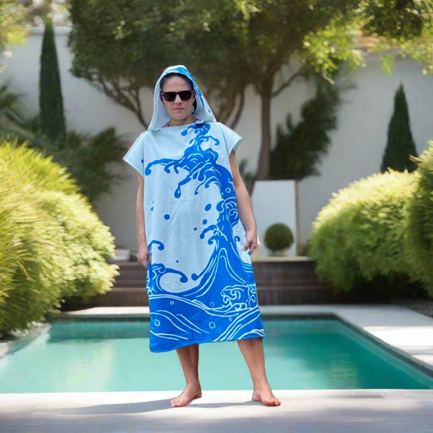 Adult Poncho Towel - The Wave