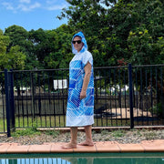 Adult Poncho Towel - Azure Wave