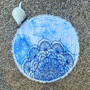 Round Beach Towel - Azure Elegance