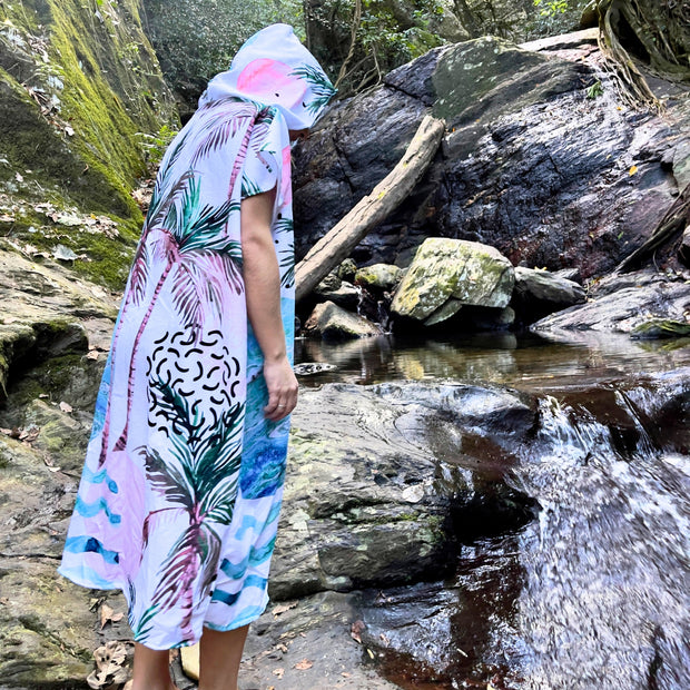 Adult Poncho Towel - Tropical Dream