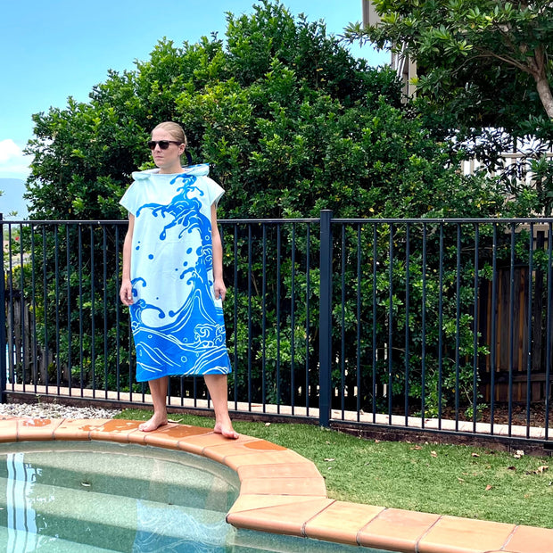 Adult Poncho Towel - The Wave