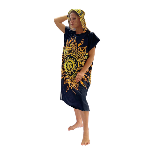 Adult Poncho Towel -  Golden Sun