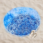 Round Beach Towel - Azure Elegance