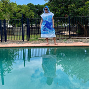 Adult Poncho Towel - Azure Wave