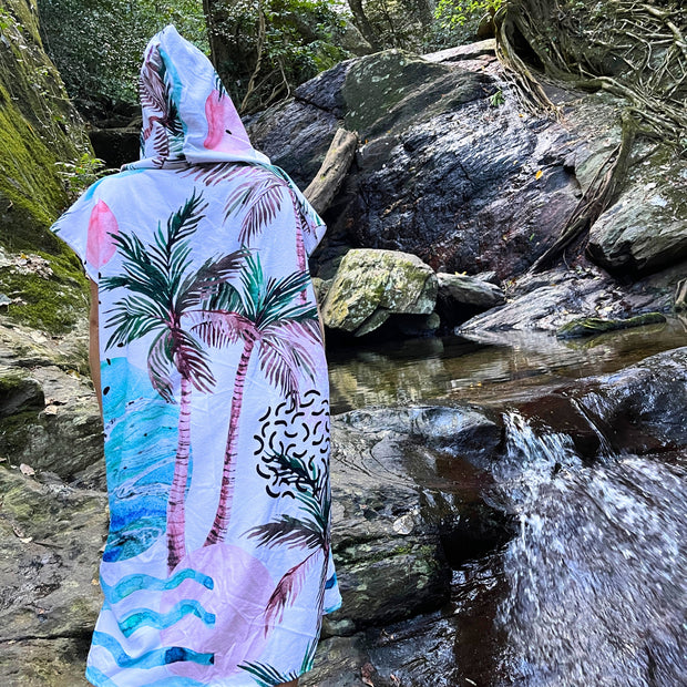 Adult Poncho Towel - Tropical Dream