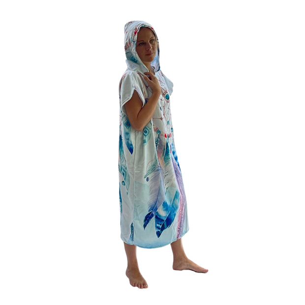 Adult Poncho Towel with Dreamcatcher print