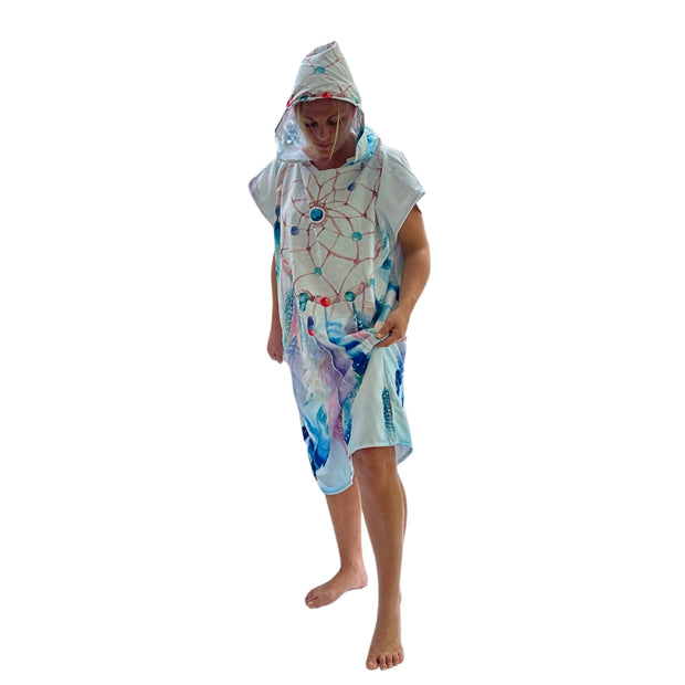 Adult Poncho Towel with Dreamcatcher print