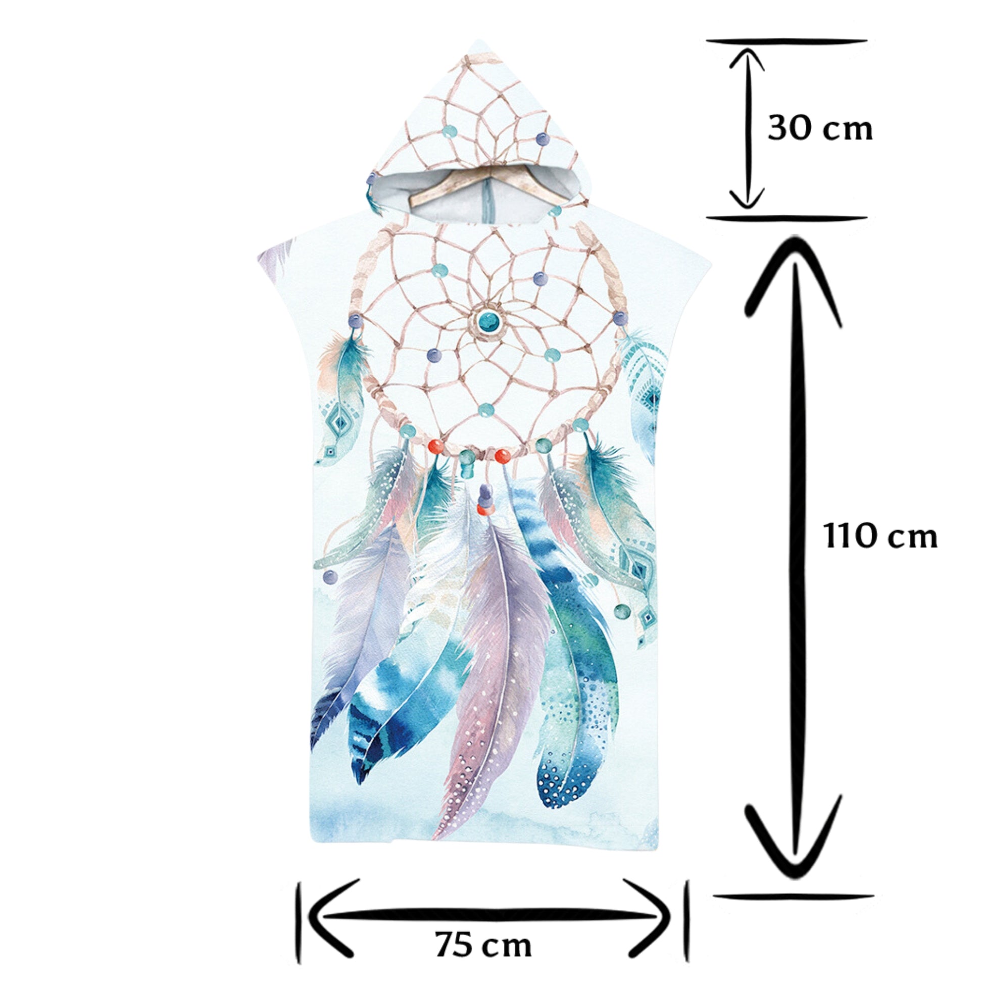 Adult Poncho Towel with Dreamcatcher print