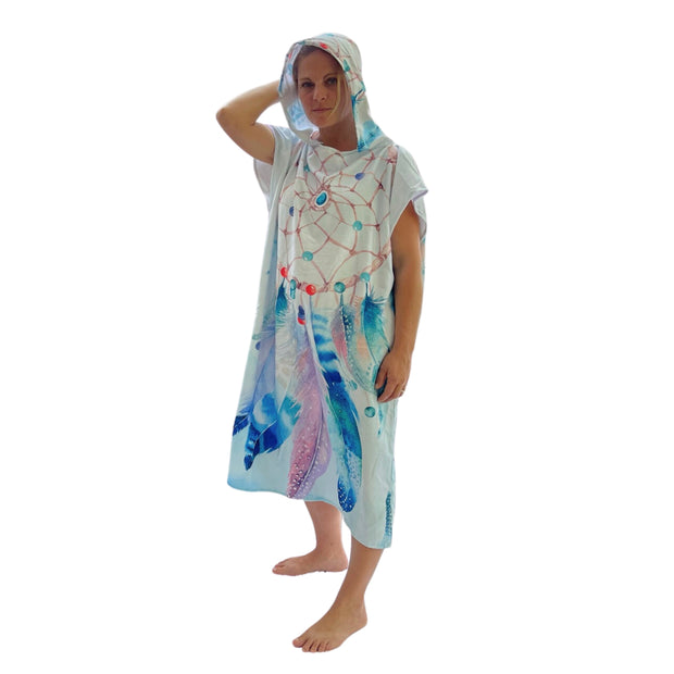Adult Poncho Towel with Dreamcatcher print