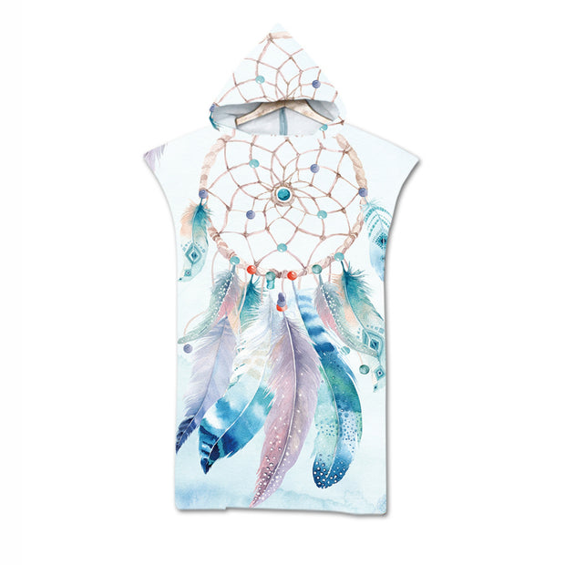 Adult Poncho Towel with Dreamcatcher print