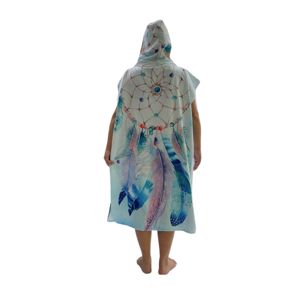 Adult Poncho Towel with Dreamcatcher print