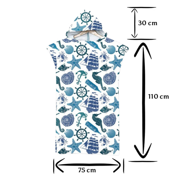 Adult Poncho Towel - Marinero