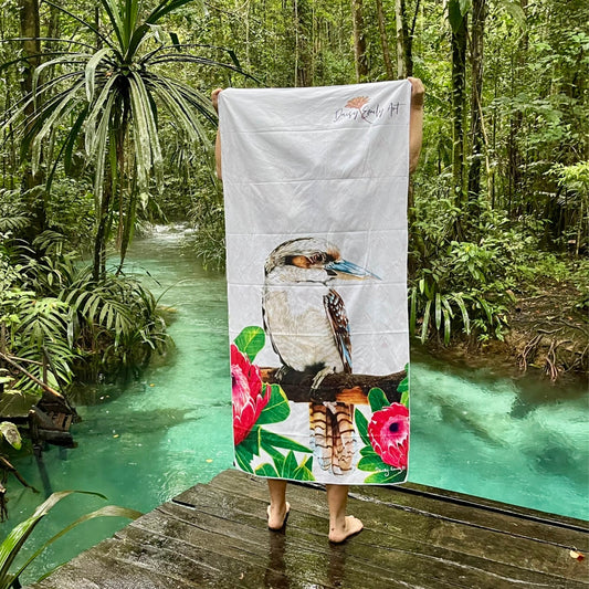 Toalla de playa sin arena - El rey de la selva de Daisy Emily Art