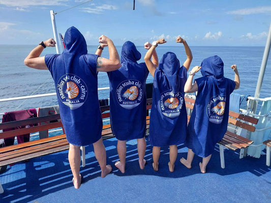 Adult Poncho Towel - Customised - Navy Blue