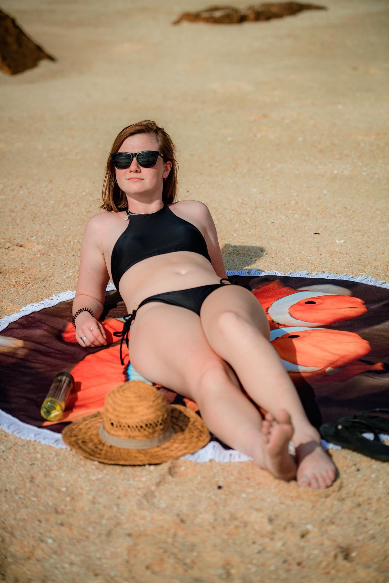 Draft Round Beach Towel - Customizable - Dropbear Outdoors