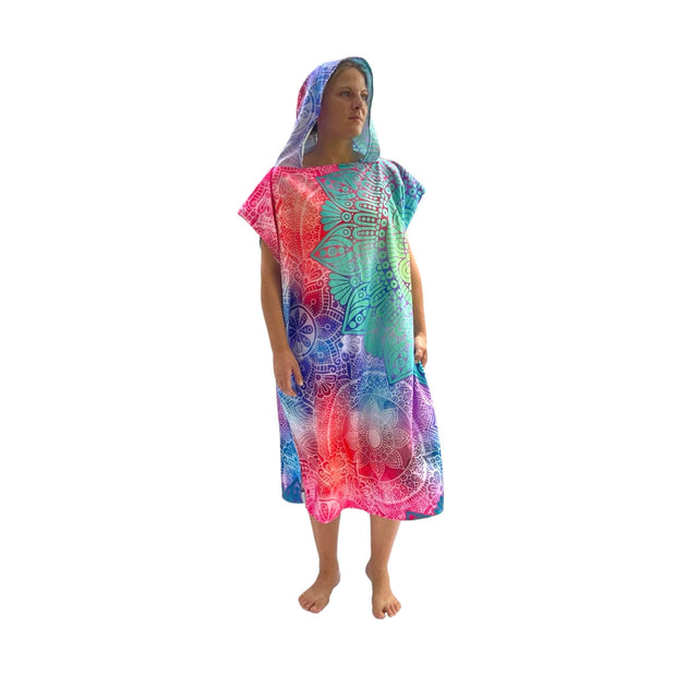 Adult Poncho Towel - Oriental Mandala - Dropbear Outdoors