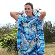 Adult Poncho Towel - Turtle Aquarell - Dropbear Outdoors