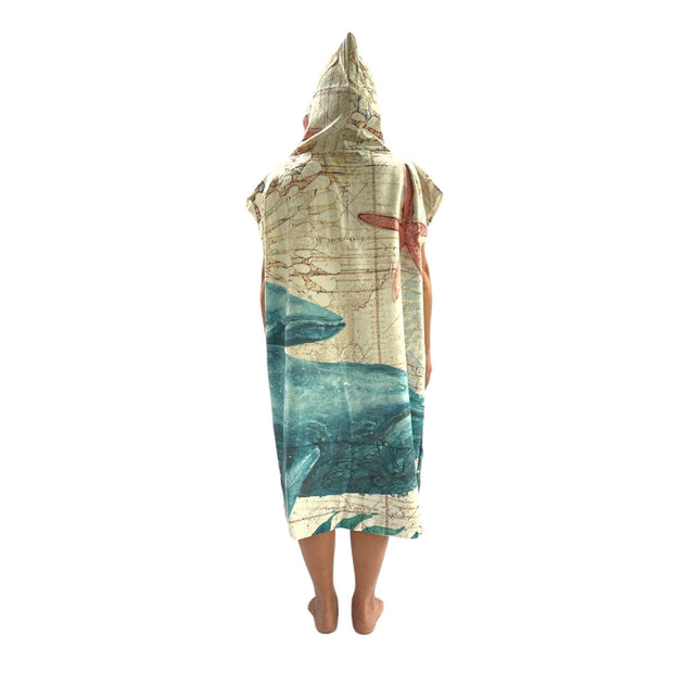 Adult Poncho Towel - Whale - Dropbear Outdoors