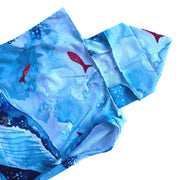 Adult Poncho Towel - Whale Aquarell - Dropbear Outdoors