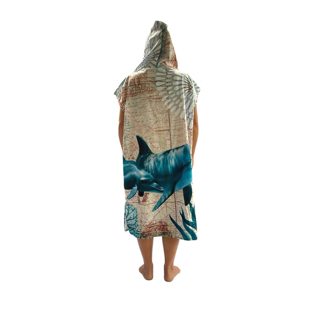 Adult Poncho Towel - Dolphin - Dropbear Outdoors