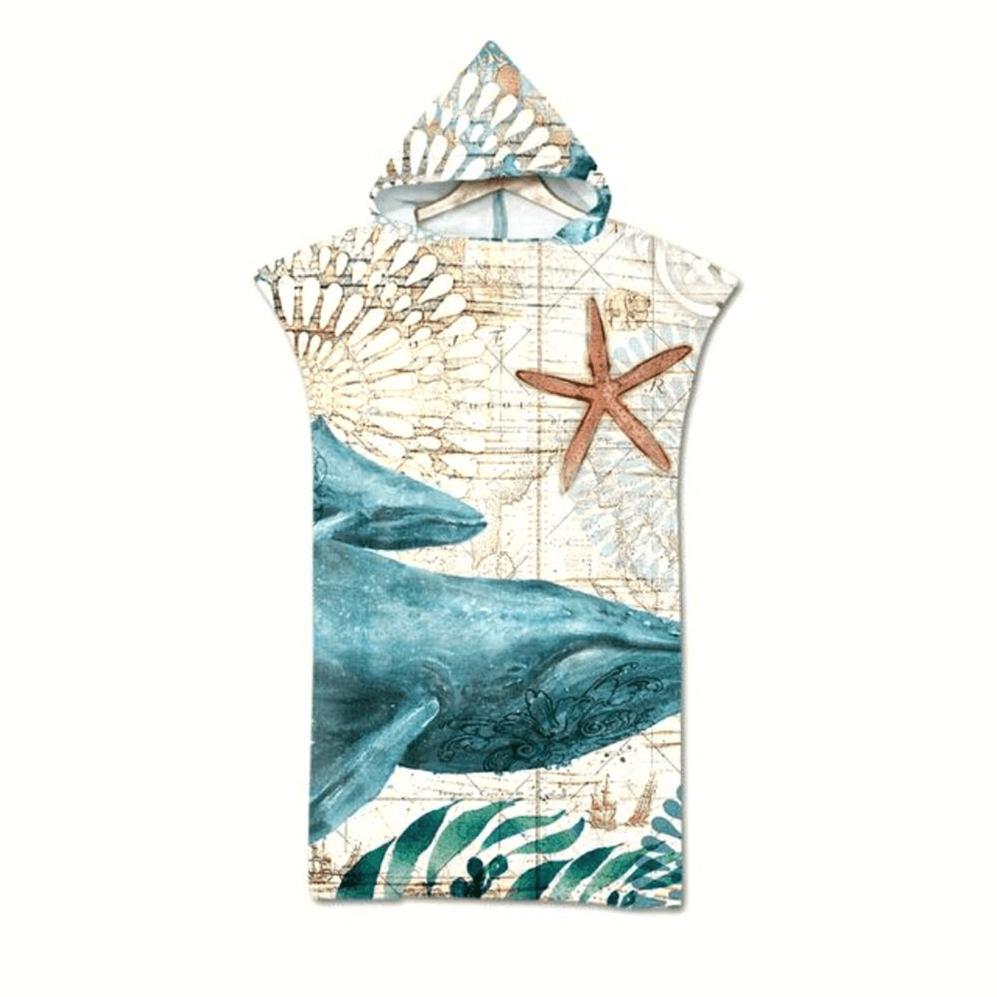 Adult Poncho Towel - Whale - Dropbear Outdoors