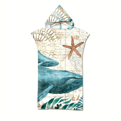 Adult Poncho Towel - Whale - Dropbear Outdoors