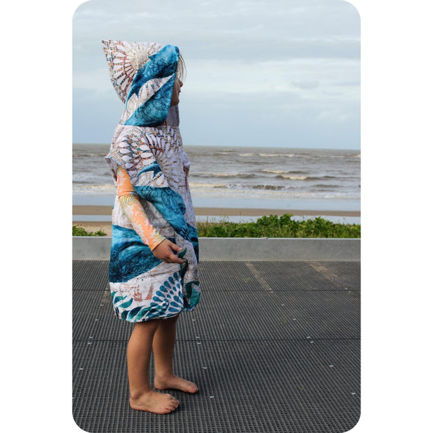 Kids Poncho Towel - Whale - Dropbear Outdoors
