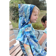 Kids Poncho Towel - Turtle Aquarell - Dropbear Outdoors