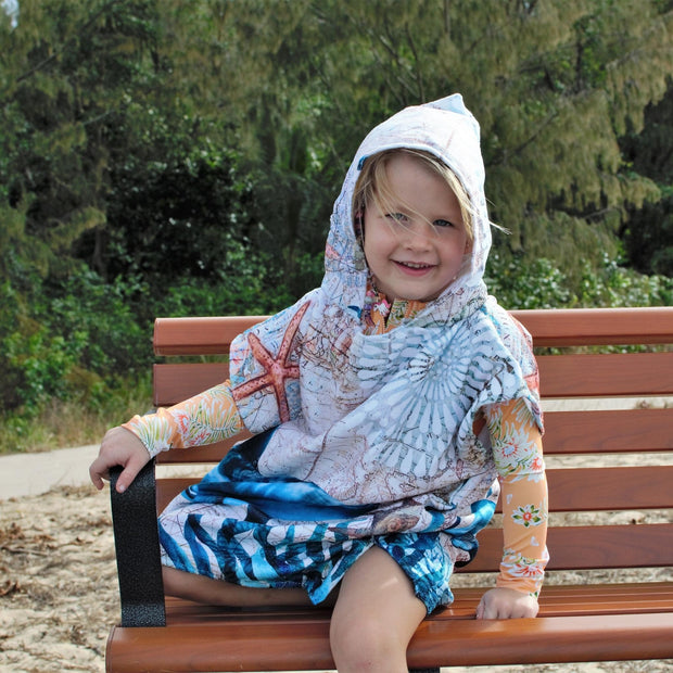 Kids Poncho Towel - Dolphin - Dropbear Outdoors