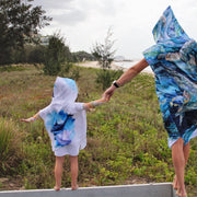 Kids Poncho Towel - Dolphin Aquarell - Dropbear Outdoors