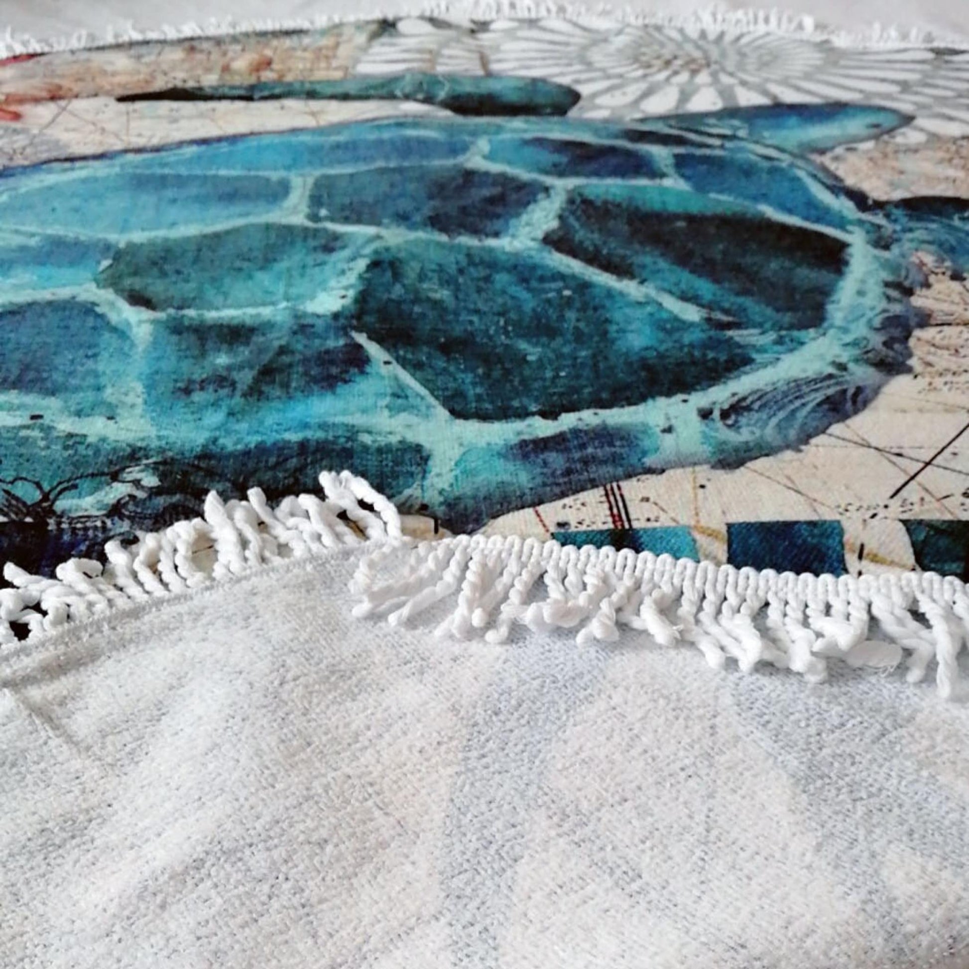 Round Beach Towel - Turtle - Dropbear Outdoors