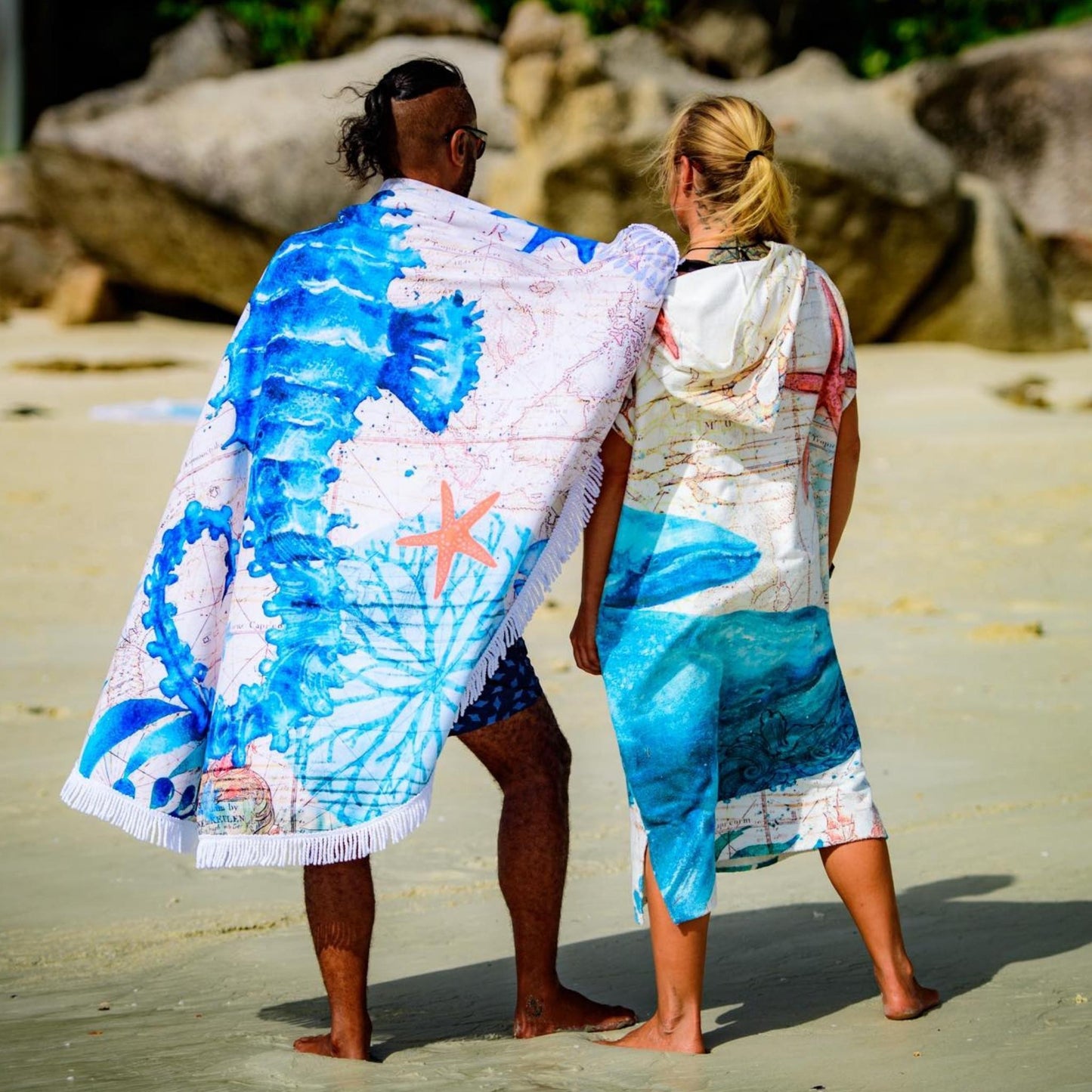 Round Beach Towel - Seahorse - Dropbear Outdoors