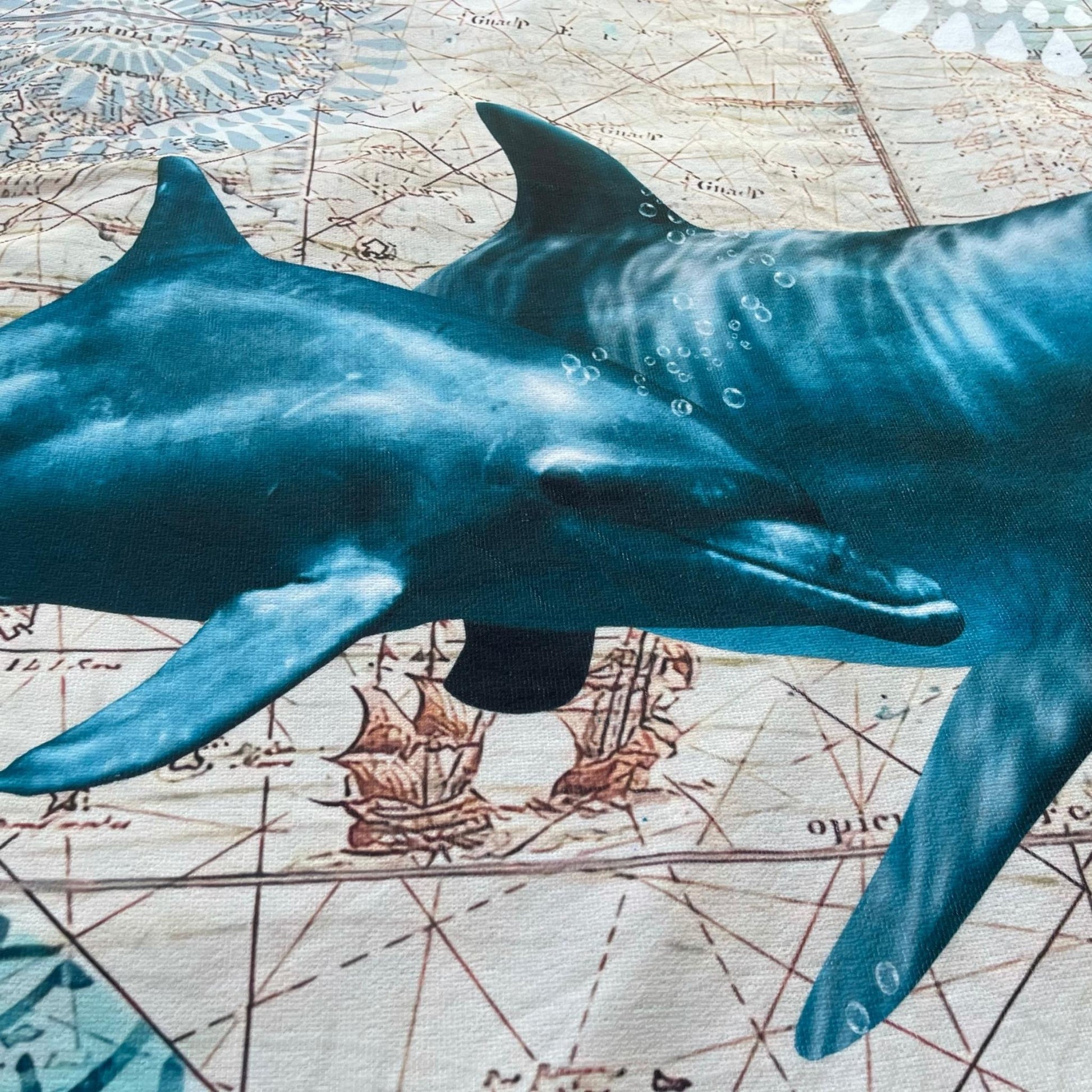 Round Beach Towel - Dolphin - Dropbear Outdoors