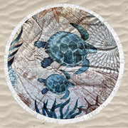 Round Beach Towel - Turtle - Dropbear Outdoors
